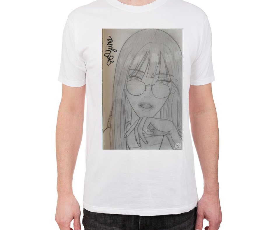 Camisetas unisex – Ilustración artística exclusiva (chica 2) - Imagen 4