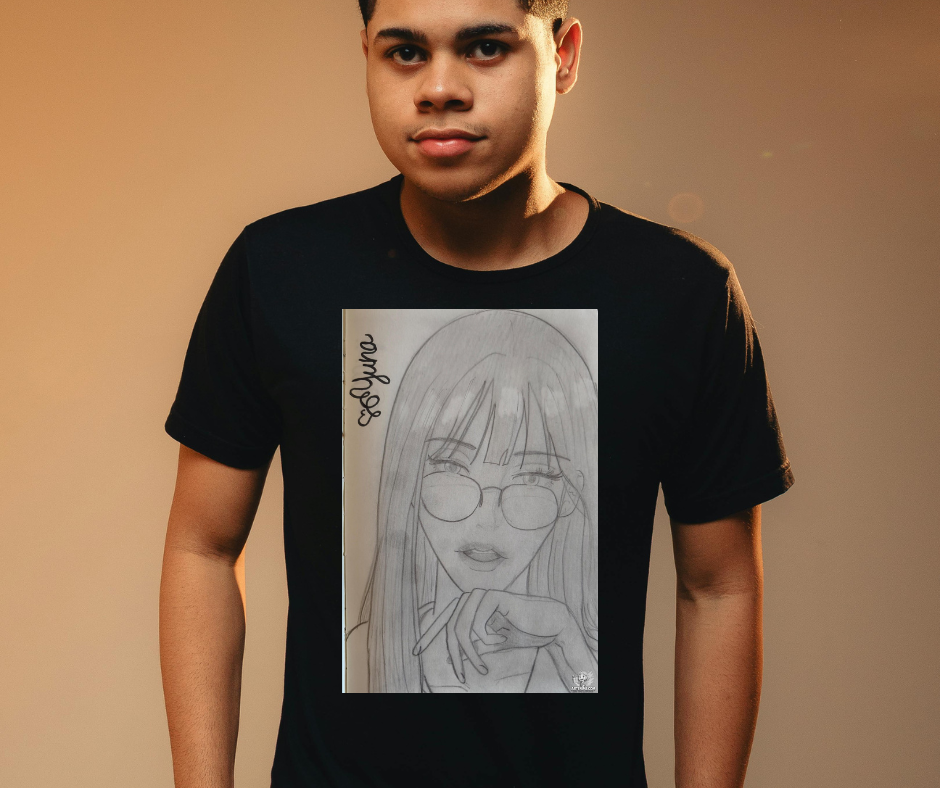 Camisetas unisex – Ilustración artística exclusiva (chica 2) - Imagen 2