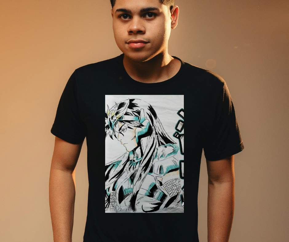 Camiseta Anime – Caballero del Zodiaco (Estilo Sketch) - Imagen 3