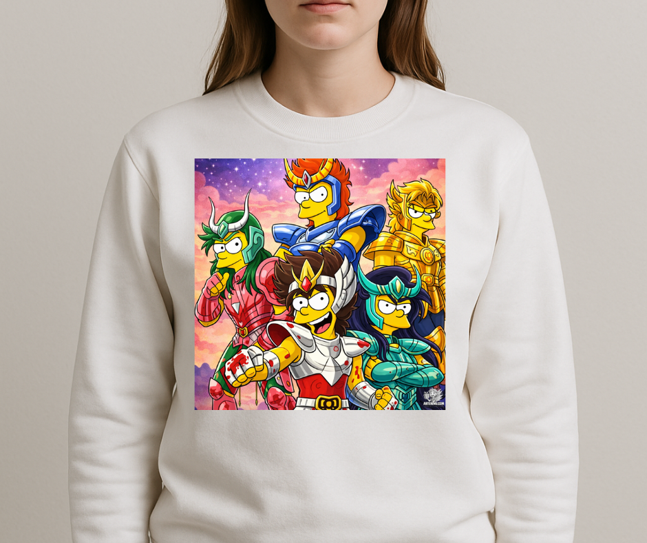 Sudadera Caballros del zodiaco Simpson - Imagen 3