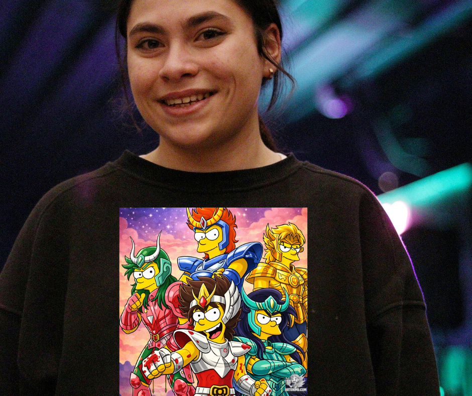 Sudadera Caballros del zodiaco Simpson - Imagen 4