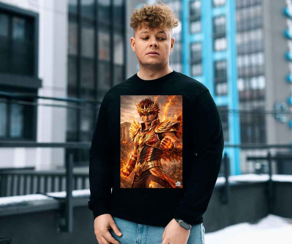 Sudadera Anime Realista – Caballero del Ave Fenix - Imagen 3
