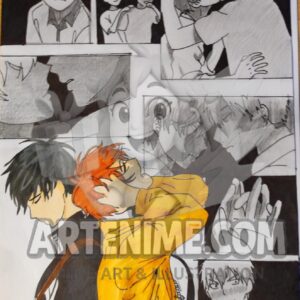 Ilustración Manga Romántica – Historia emocional estilo anime en viñetas