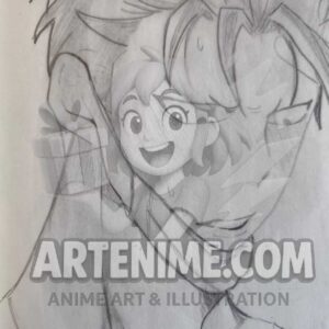 Ilustración Anime a Lápiz – Personaje intenso estilo manga clásico