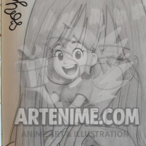 Ilustración Anime a Lápiz – Retrato manga artístico en blanco y negro