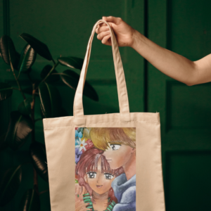 Bolsa de Tela Anime – Ilustración "Un abrazo que lo dice todo"