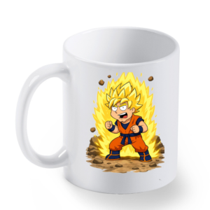 Taza Anime Parodia "Goku Padre de Familia" – Diseño Exclusivo para Fans del Humor y el Anime