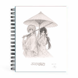 Libreta Anime – Ilustración inspirada en una pareja de samuráis clásicos